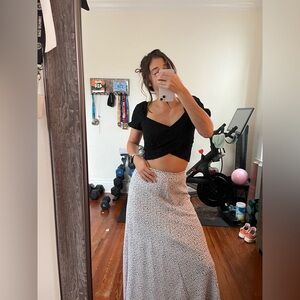 Altar’d state Black and White Polka Dot Skirt